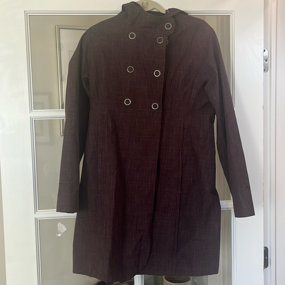 Eddie Bauer peacoat style rain shell purple size small